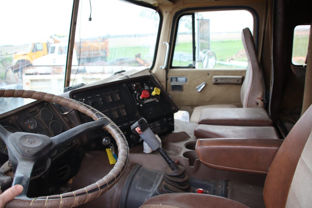 truck interior with sleeping quarters behind